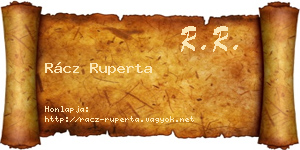 Rácz Ruperta névjegykártya